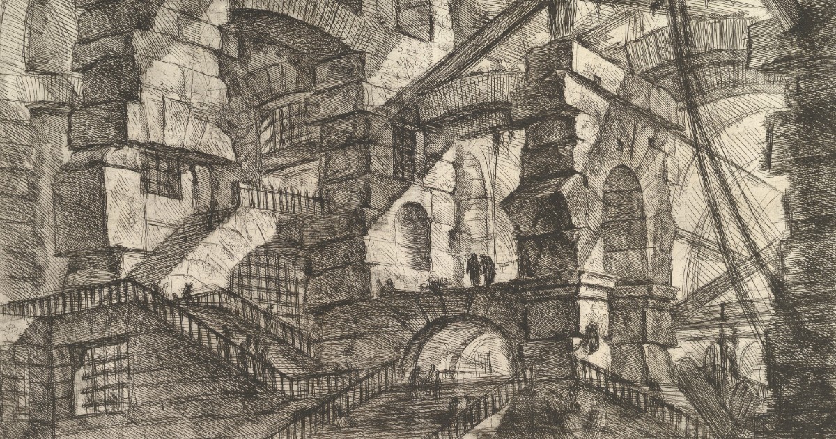 potere infrastrutturale, le scale e le volte delle Carceri di Piranesi
